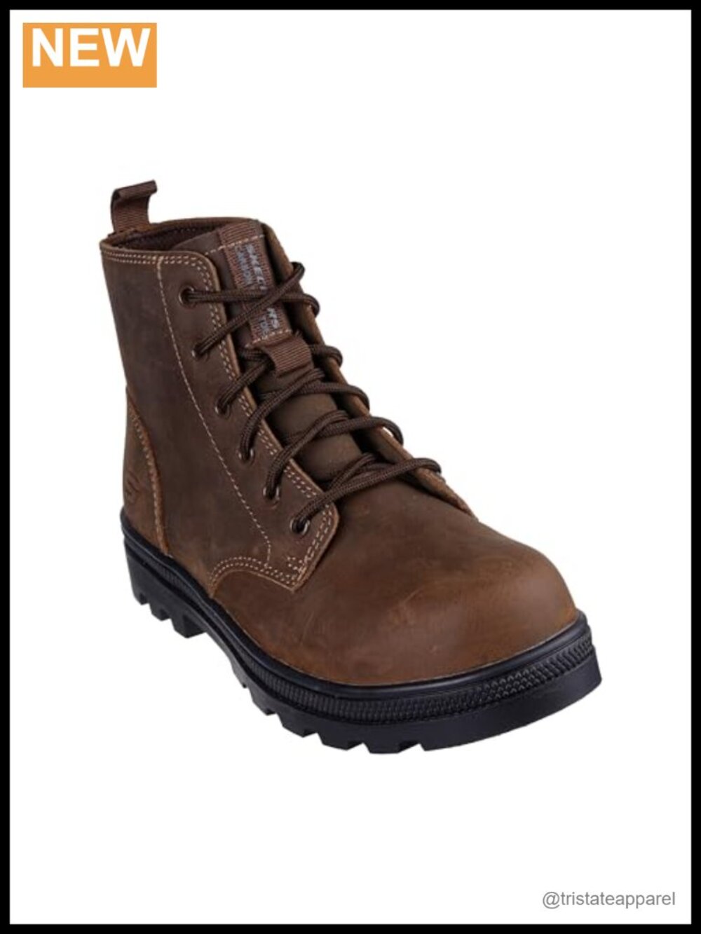 Women's Carbon Nano Safety Toe Slip Resistant Work Boots Leather Memory Foam